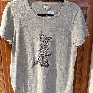 J Crew Stiched Dog Shirt Large